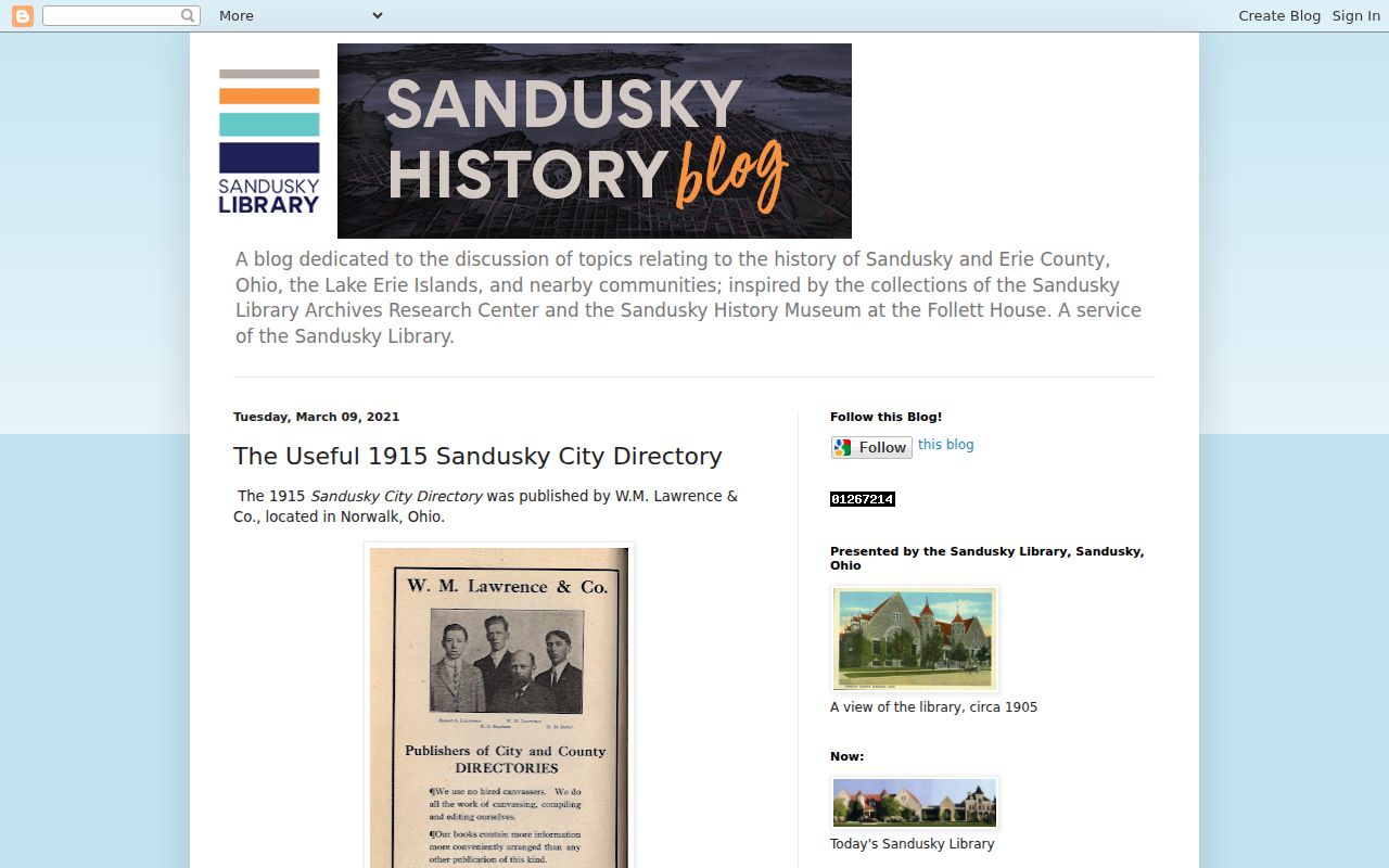 Sandusky city directory guide for reading the 1915 directory
