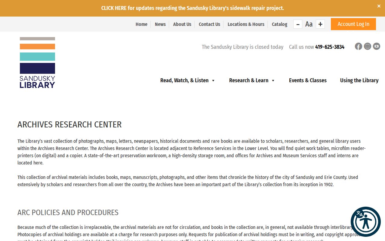 Sandusky city directory research at the Sandusky Library Archives Research Center